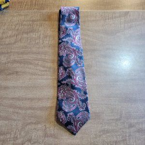 Kenneth Roberts Silk Tie Paisley Floral
